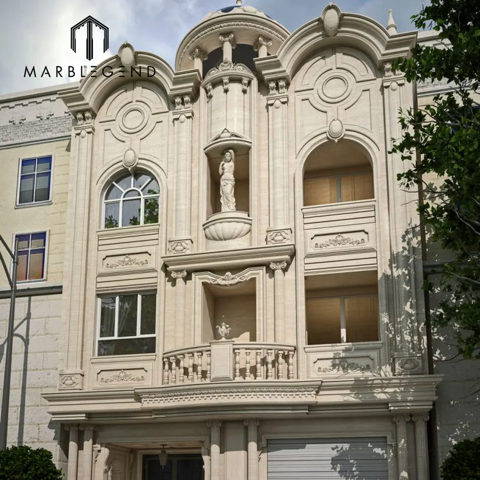 Наружная ручная резная каменная статуя ниши белый мраморный камень нишевое окружающее пространство