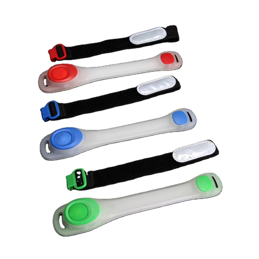 High Quality promotion customized  gift safety sport bag light Silicone Elastic strap Led flashing  Armband for Night Running