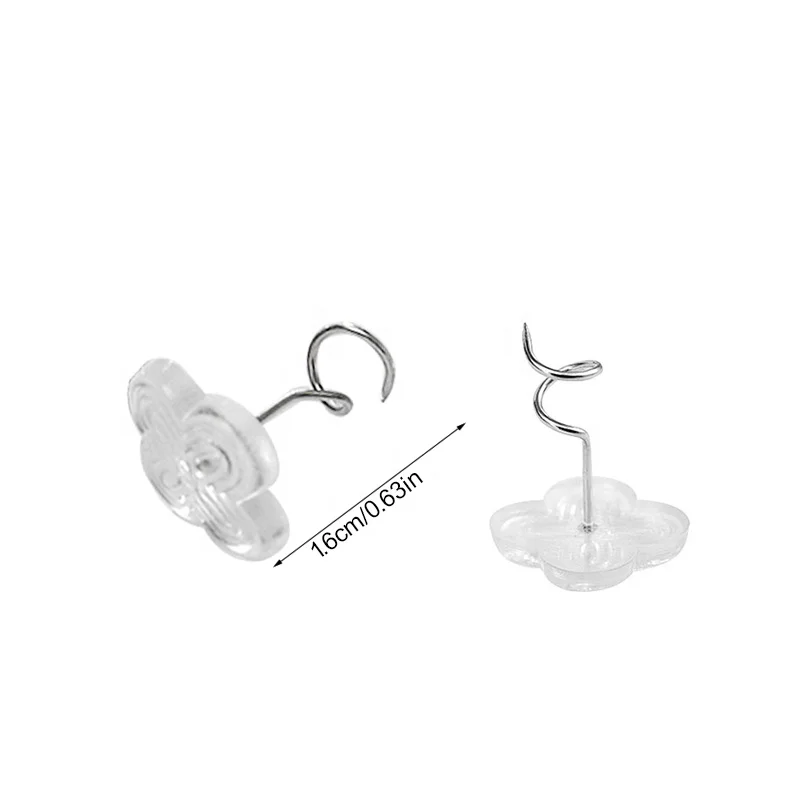 RTS 50pcs Spiral Quilting Bed skirt Twisty Pins Upholstery Chair Clear Stainless Steel Nail Sofa Slipcover Furniture