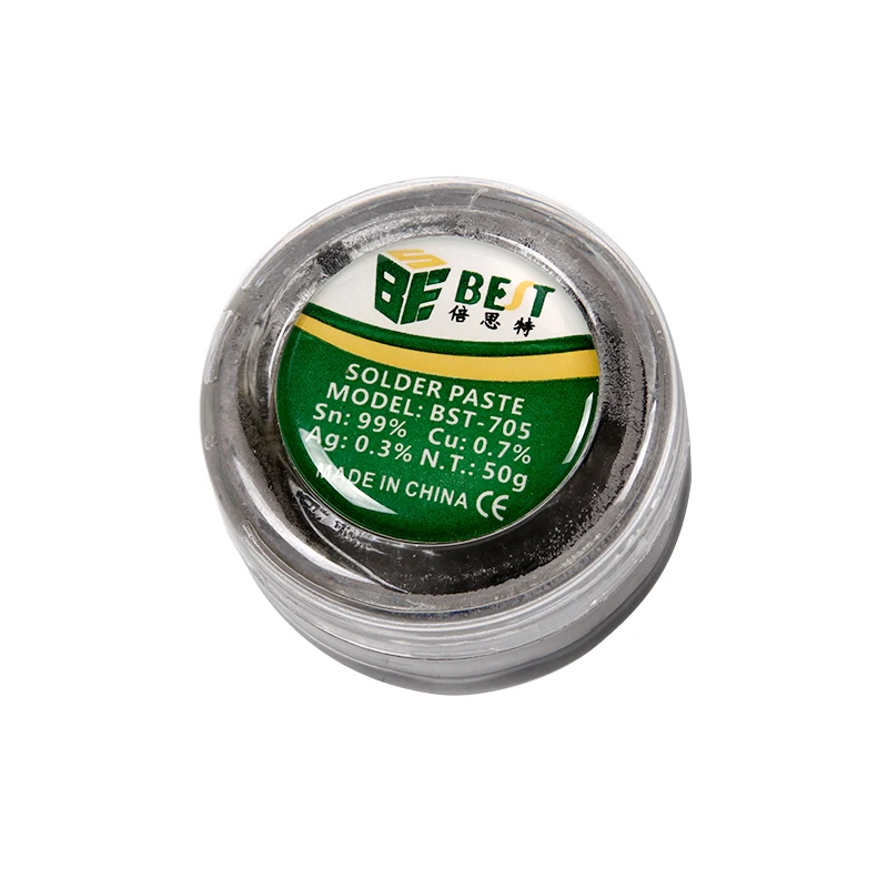 Solder Paste BST-705 50g Strong Adhesive Lead Free Silver Soldering Flux PCB BGA SMD Mobile Phones repair Solder Welding flux