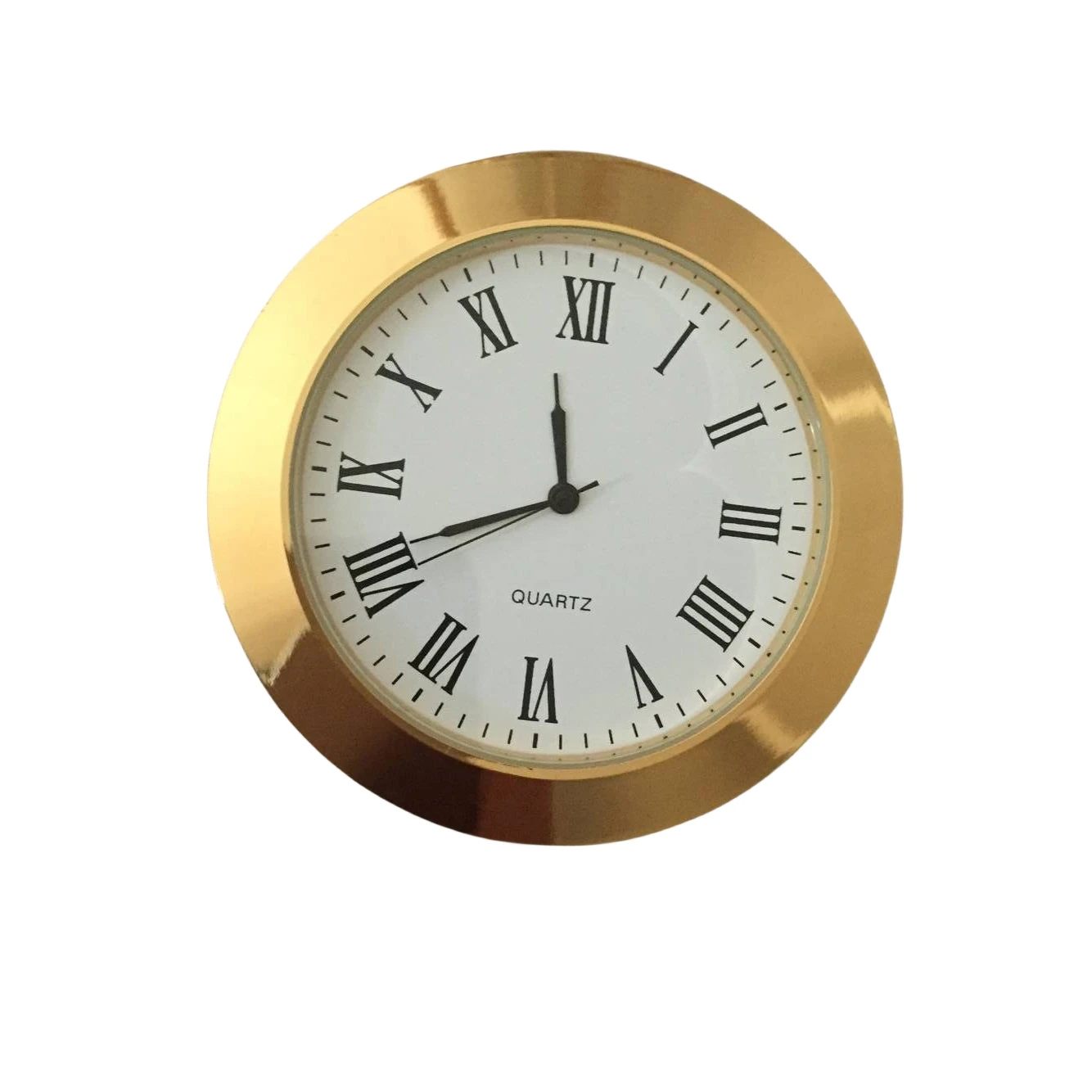 60mm insert clock with japanese pc21s movement gold bezel case with white dial watch insert