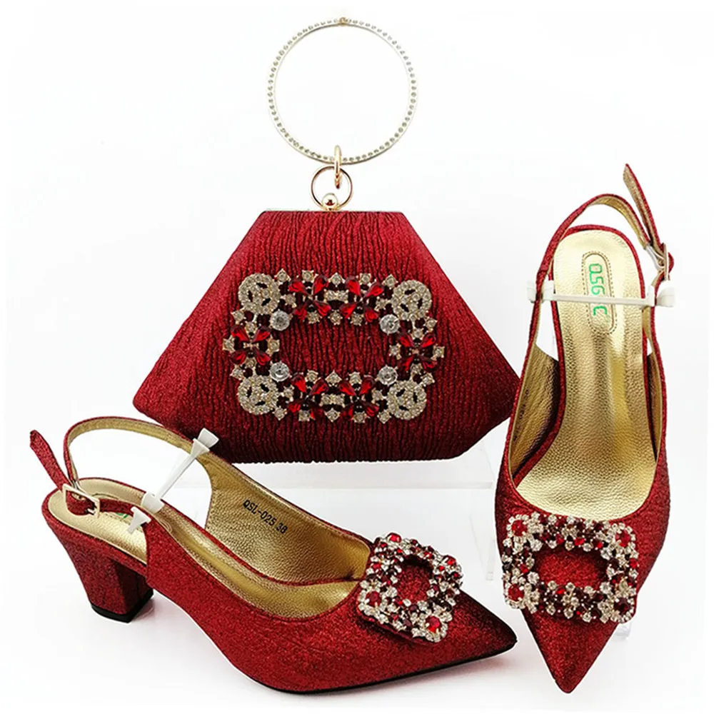 ladies party shoes popular design italian style shoes and bag set wholesale slingback shoes matching with hand bag EF36