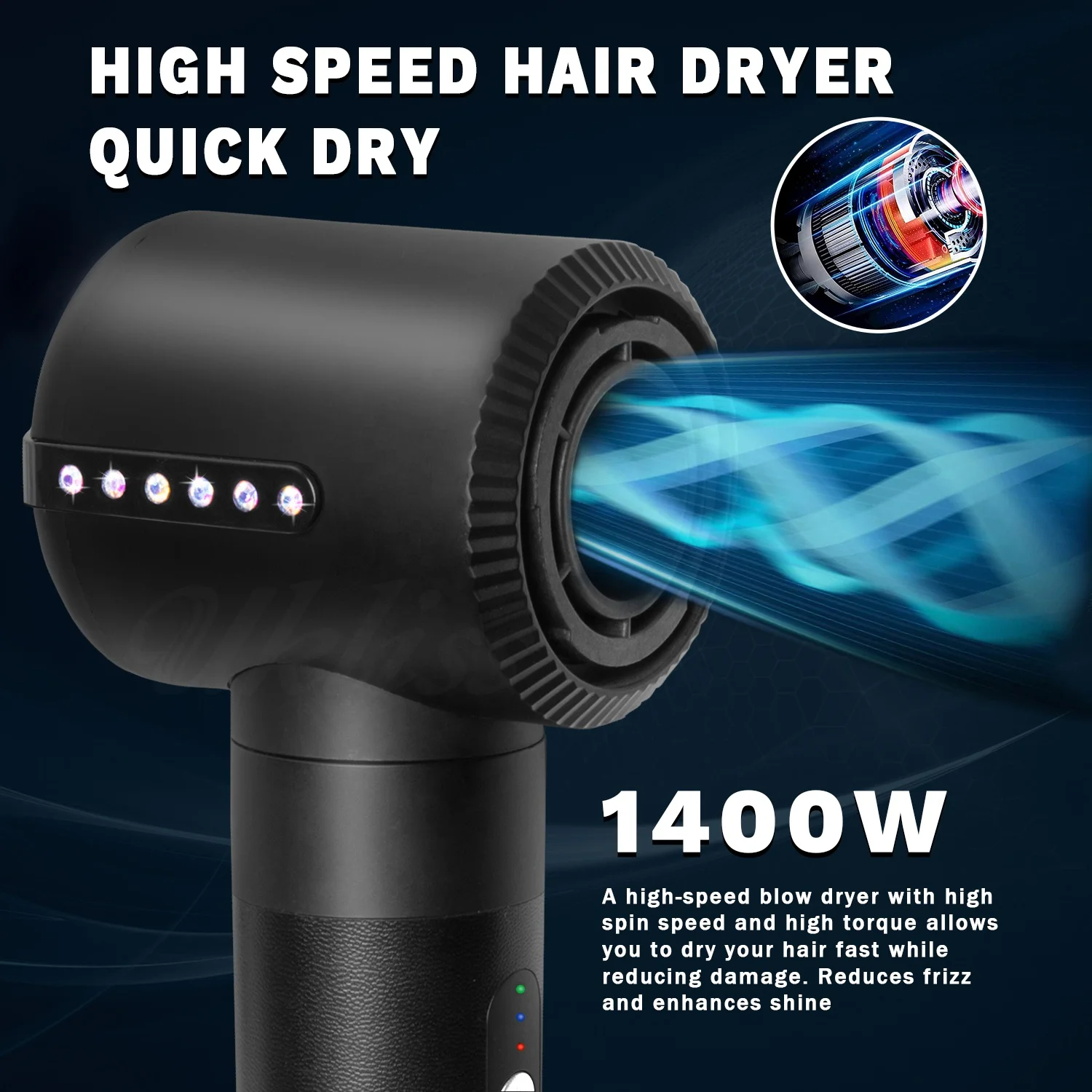 7 In 1 Hair Styling Tools Secador de Pelo Electric Hair Blow Dryer Brush Multifunctional Hot Air