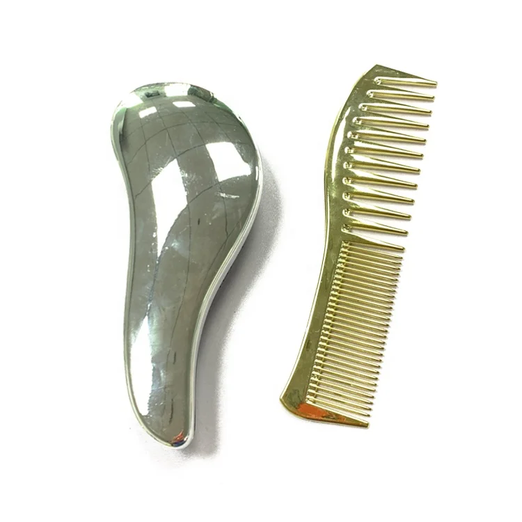 2020 Best Gold Detangle HairSet Hair Combs set with Detangling Hair Combs Dryer Cushion Massage Brush