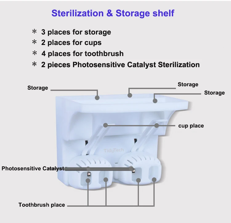 Magnetic Adsorption Inverted Toothbrush Holder Double Automatic Toothpaste Squeezer Dispenser Storage Rack Bathroom Accessories