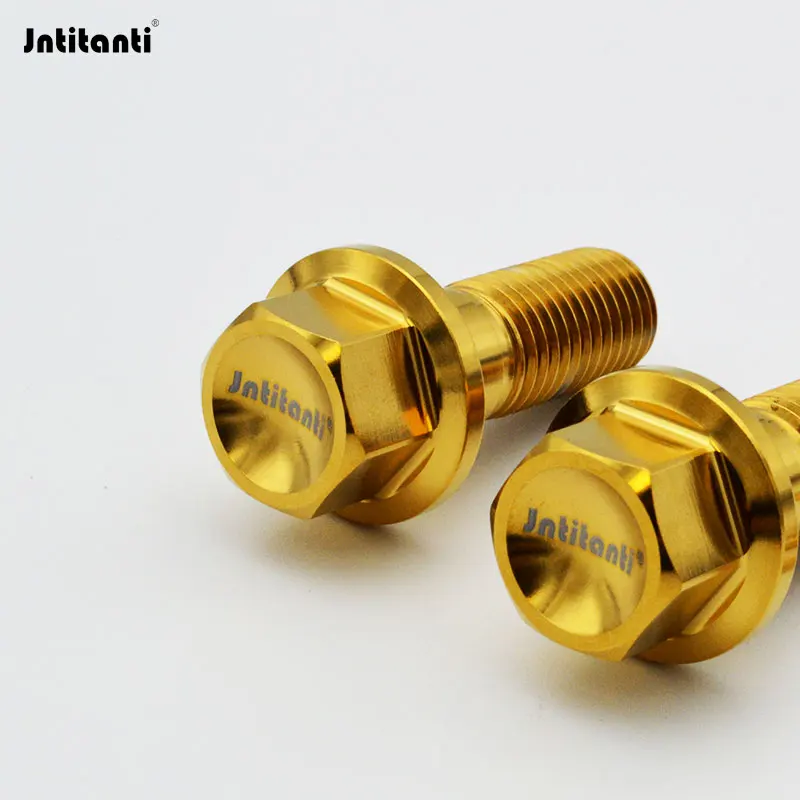 Jntitanti Gr5 titanium flange bolt fastener screws bolt for Motorcycle
