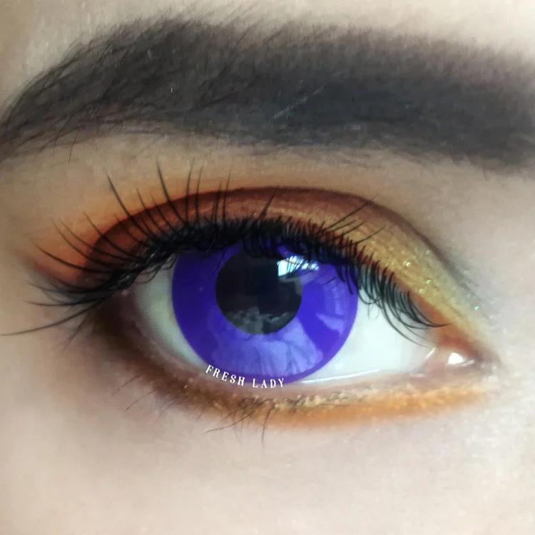 Freshlady yearly Crazy big eye Color black sclera contact lenses