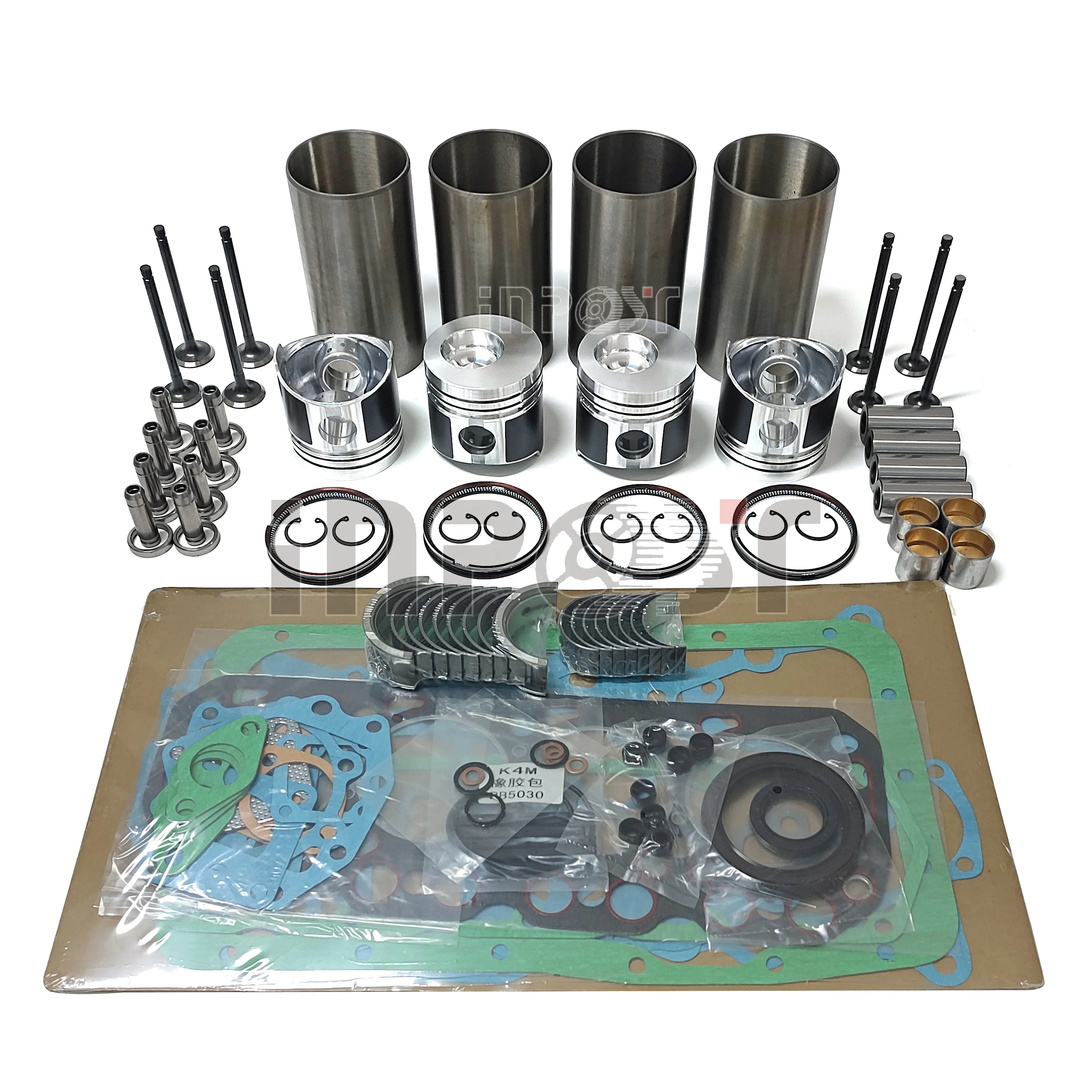 Rebuild Kit For Mitsubishi K4M Engine Overhaul Parts Liner Kit Bearing Gasket Valve kit