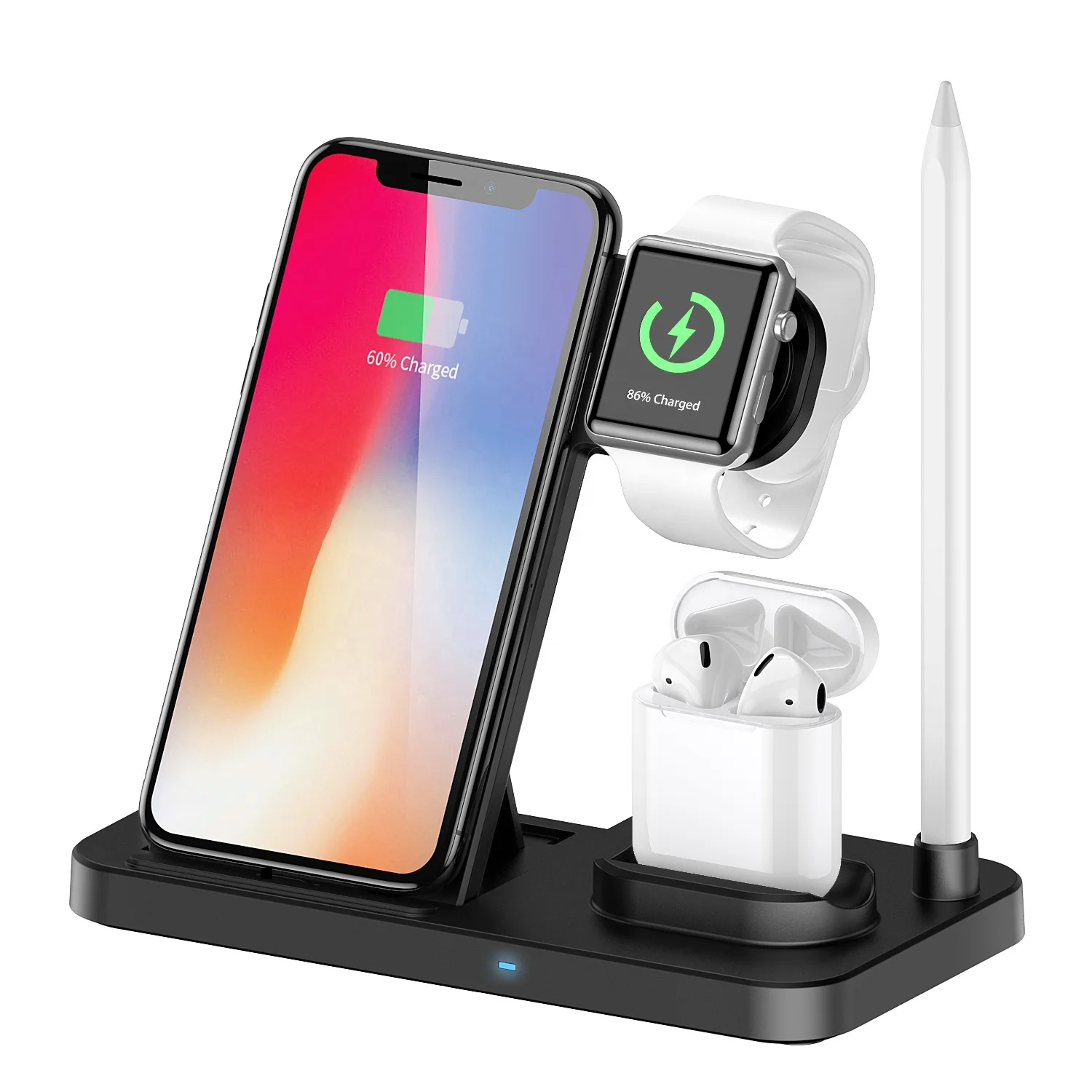 
SUNLINE 2021 hot-selling multi 4 In 1 Fantasy Wireless Charger 15W Qi Fast Duo Charger QI WIreless Charging Stand 