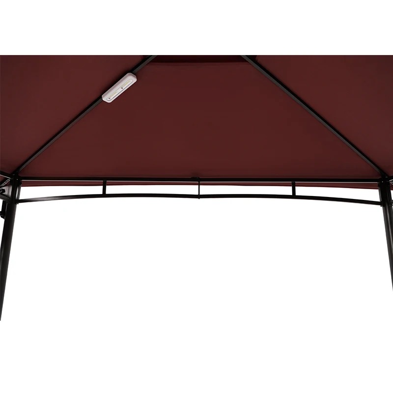 Easy Waterproof Double Vent BBQ Gazebo Shelter With Extra Awning For Outside Parties