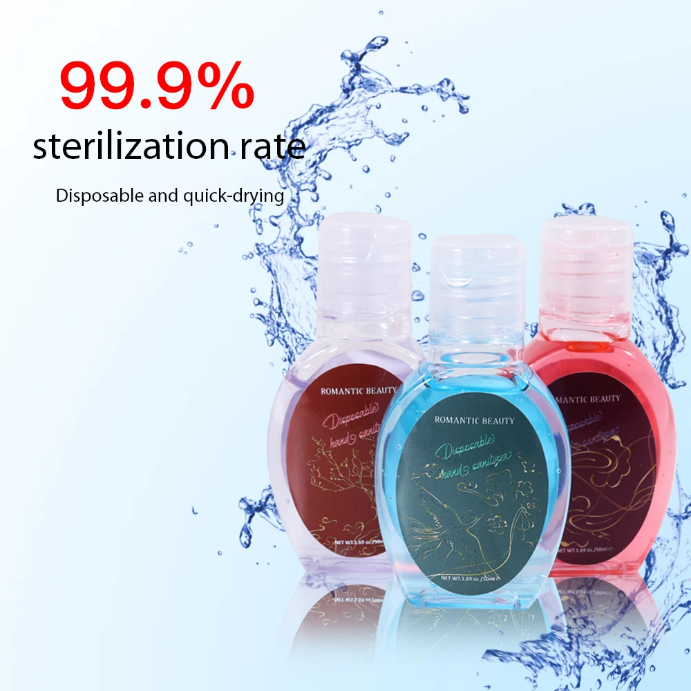 Romantic Beauty CE MSDS Quick-drying 50ml Private Label Hand Sanitizer Gel Alcohol
