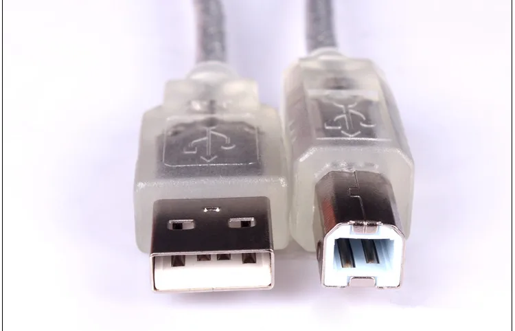 Прозрачный кабель для принтера USB AM-BM