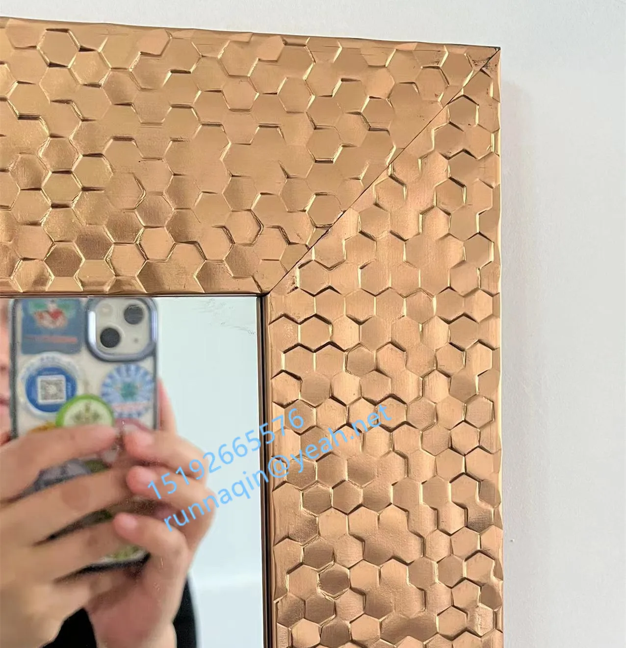 Wholesale gold PS plastic framed mirror with mouldings for leaner  wall mirror dressing  in size 30x40x50x70 50x160cm  Espejos