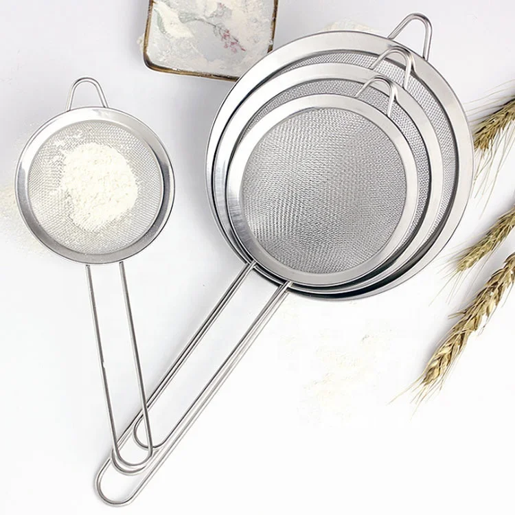 Stainless Steel Fine Mesh Strainer Juice Tea Filter 3 Sizes Sieve Colander Set Wire Filter Mesh coffee strainer for kitchen gadg