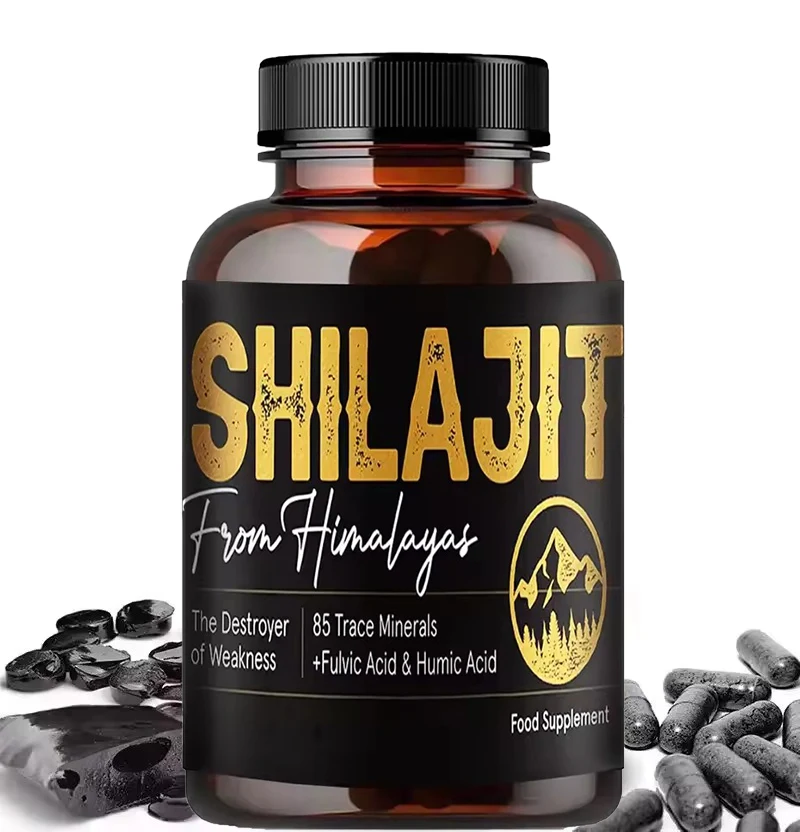 Herbals Shilajit Pure Himalayan  Capsules with 85 Trace Minerals Fulvic Acid & Humic Acid for Energy Metabolism & Immune Support