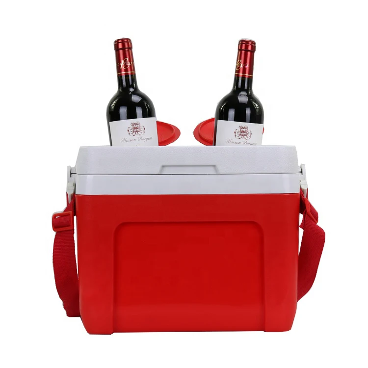 10L Small Cooler Portable Outdoor Camping BBQ Ice Bucket Cans Beer Wine Drinks Storage Container with Backpack with Place Plate