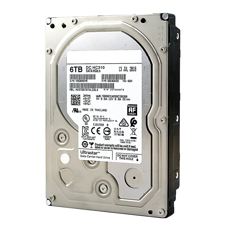 Western Digit 3.5 inch HUS726T6TALE6L4 Internal 6tb Hard Drive Disk 6TB SATA HDD 6Gb/s 7.2K RPM 512e Enterprise for Server