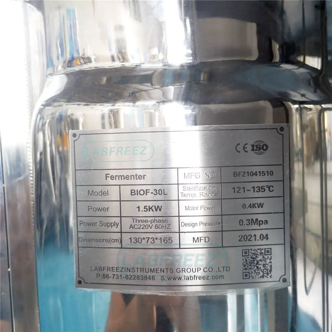 Laboratory Automatic BIOF Stainless Steel Fermenter