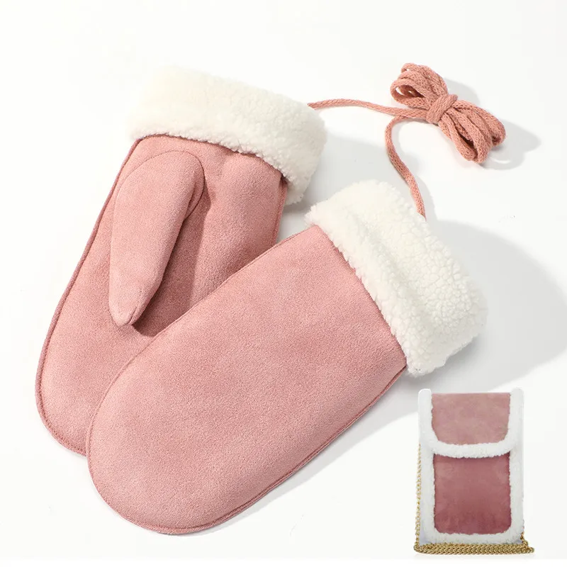 Faux Fur Winter Gloves for Women  Soft  Faux Rabbit Fur Lined Mittens