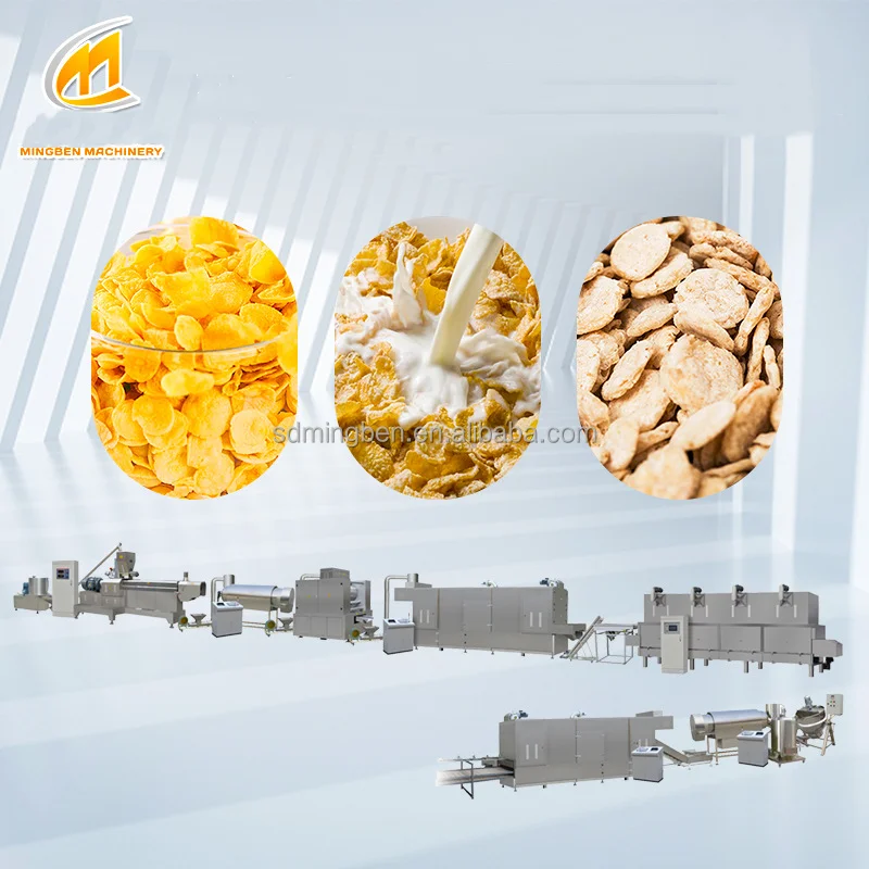 Automatic breakfast cereal machine Corn Flakes Making Machine corn flake making machine