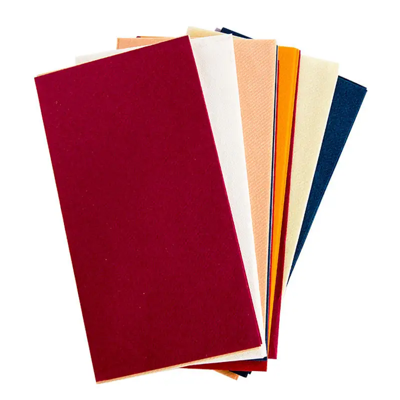 Luxury 40*40 Linen Feel Guest Dinner Towels Party Wedding Soft Absorbent Hand Airlaid Folded Tissue Paper Napkins Custom