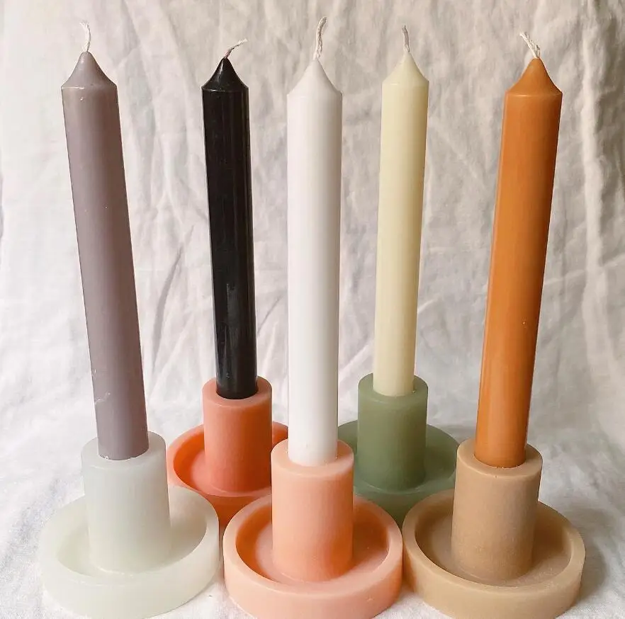 long burning wholesale colorful paraffin wax white pillar taper candles