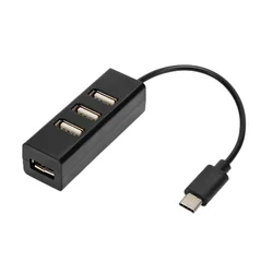 Mini Splitter USB 2.0 HUB Adapter Extender  4 Ports for PC Laptop Macbook  High Speed U Disk Reader