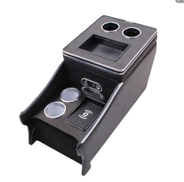 Hot Sale New Design Universal Pu Leather Auto Central Container Armrest Case