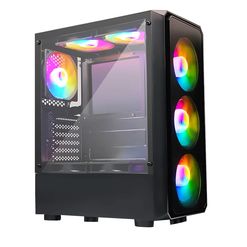 Choiyan Mini ITX ATX Computer Casing PC Gaming Computer Case Desktop Cpu Cabinet for office