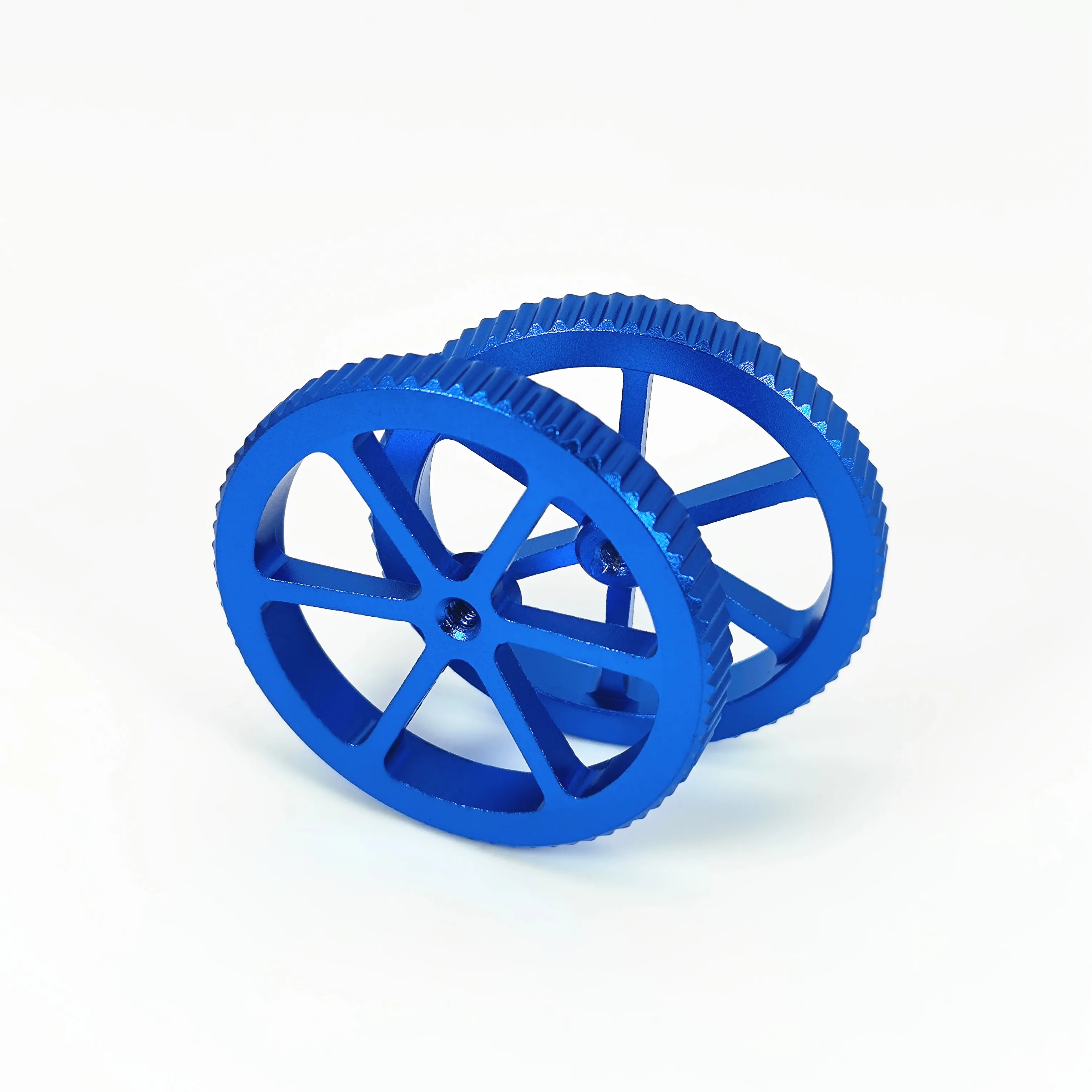 CNC aluminum machining Hand nut M4 thread M5 thread 3D printer hand nut gear Anodized red blue CNC service