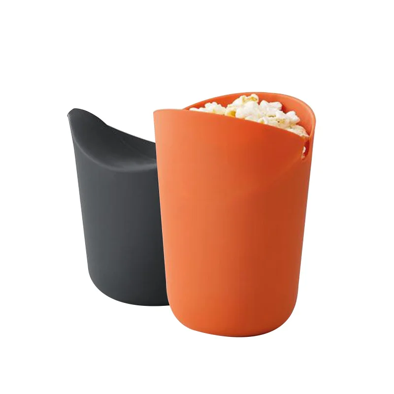 China Manufacturer Silicone Custom Mini Popcorn Boxes Cup Container Bucket Bowls Silicone Maker Cups Microwave Popcorn Popper