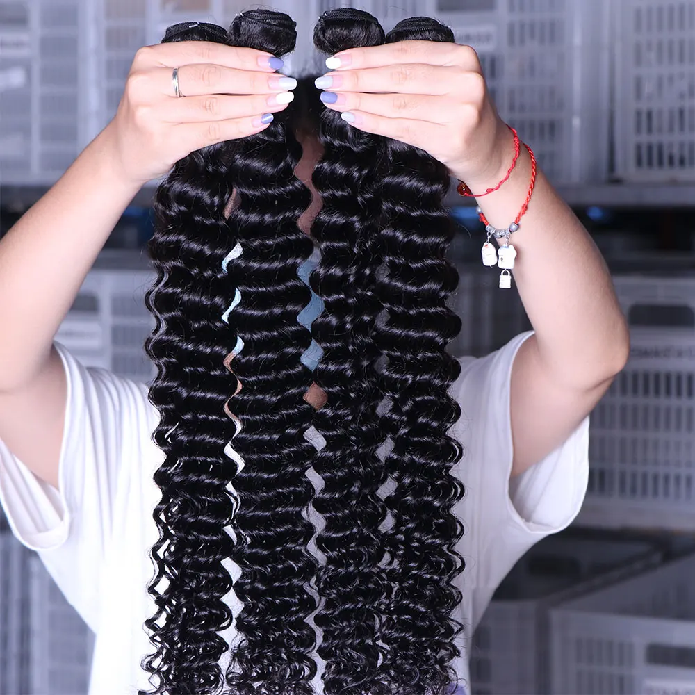 100% Real Natural Raw Indian Curly Hair,15a Grade Body Wave Virgin Human Hair Bundles