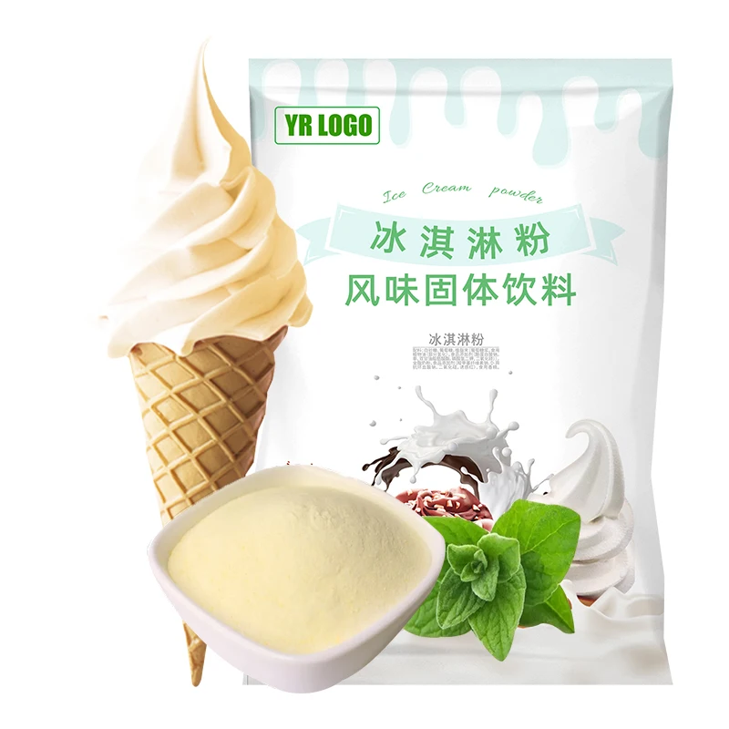 Vanilla Ice-Cream-Powder Halal Soft Serve Ice Cream Powder Bulk Ice Cream Mix McDonald Soft Serve Style