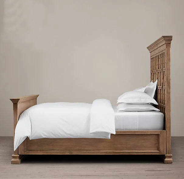 High Quality american retro bed designs solid wood for living room custom big beds wooden beds made in vietnam