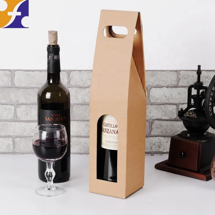 wine bags custom foldable box logo for champagne vodka whisky wine glass single bottle wine box packaging