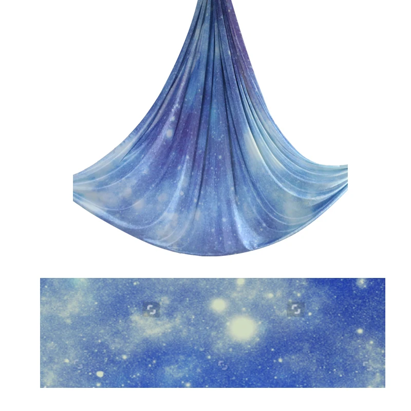 47 kinds Rainbow color 5m High Strength anti-gravity yoga hammock aerial silks yoga swing Premium Aerial Yoga Swings Fabric