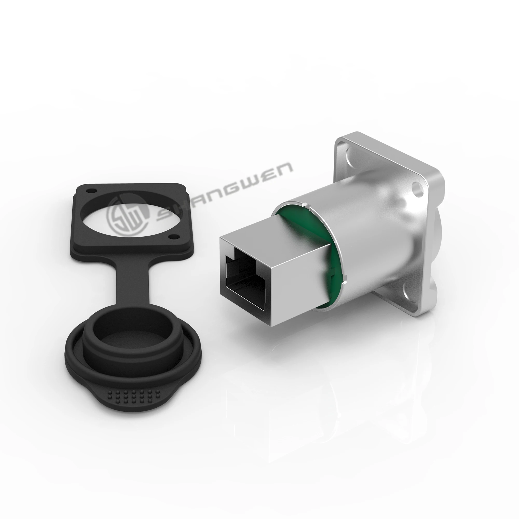 Наружная Cat5e металлическая кнопка D стиль Rj45 Ip65 Водонепроницаемый гнездовой