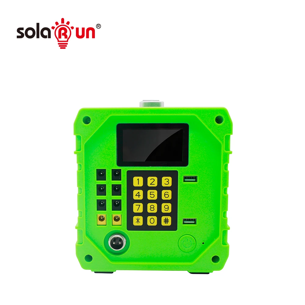 Off-grid Solar System Paygo Lighting and Phone Charging Powered by Solar Panel Standing TV Fan Cooling