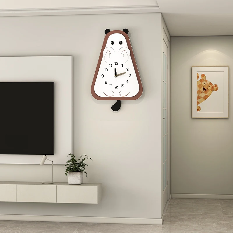 luxury decoration peacock design horse decor word time jjt modern nordic metal deco style wall clock for home