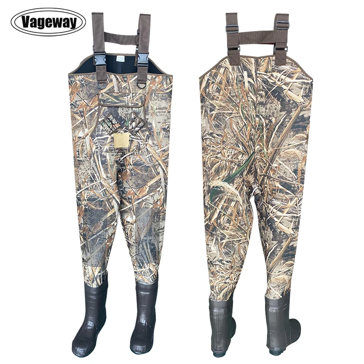 Chest WadersFishing Boots Waders Hunting Bootfoot with Wading Belt Waterproof Boots Breathable Nylon and PVC Wading Boots for Me
