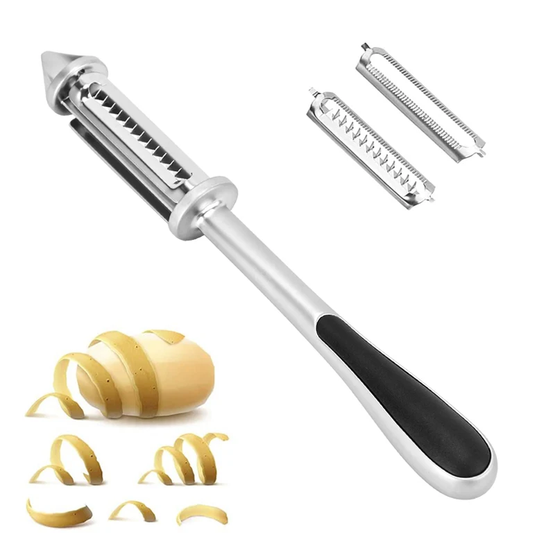 Premium Quality Stainless Steel I Shape Multifunctional Potato Apple Skin Peeler