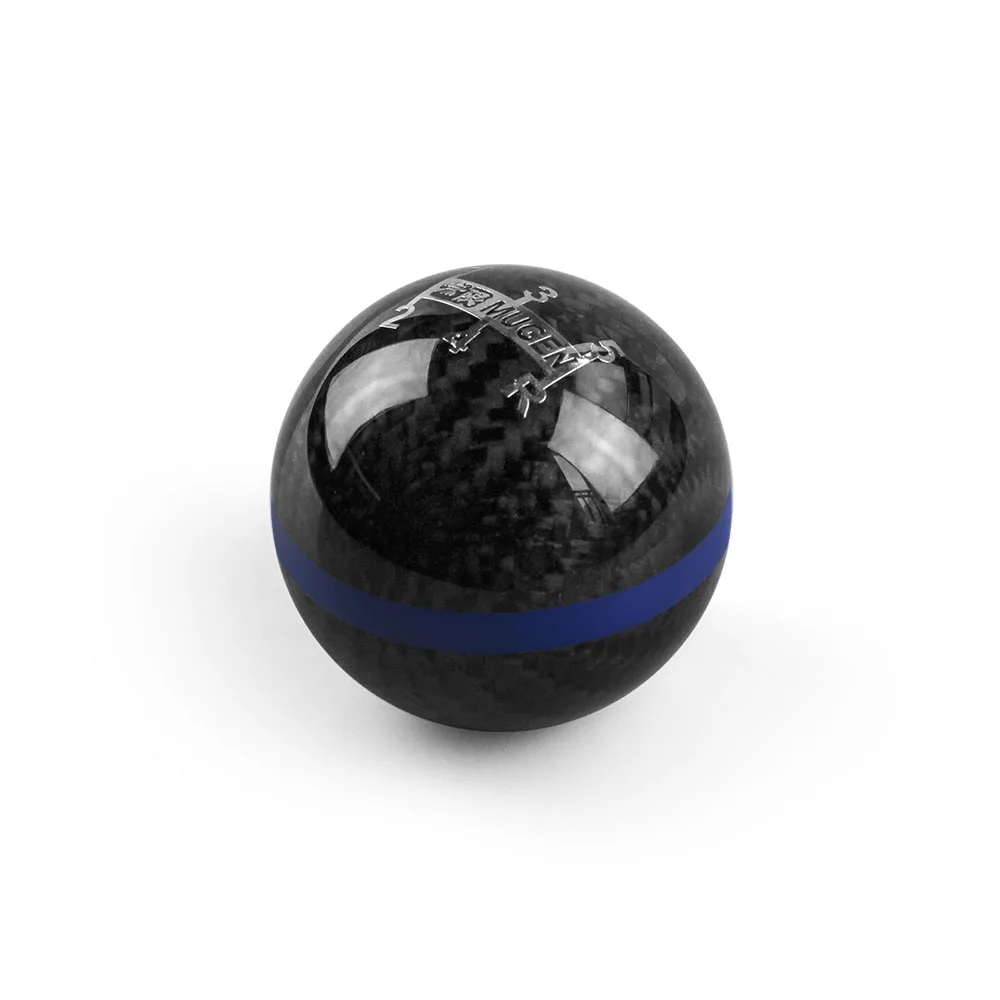 High Repuatation Real Carbon Fiber Crystal Gear Manual 5 Speed Aluminum Alloy Ball Shape Car Shift Knob