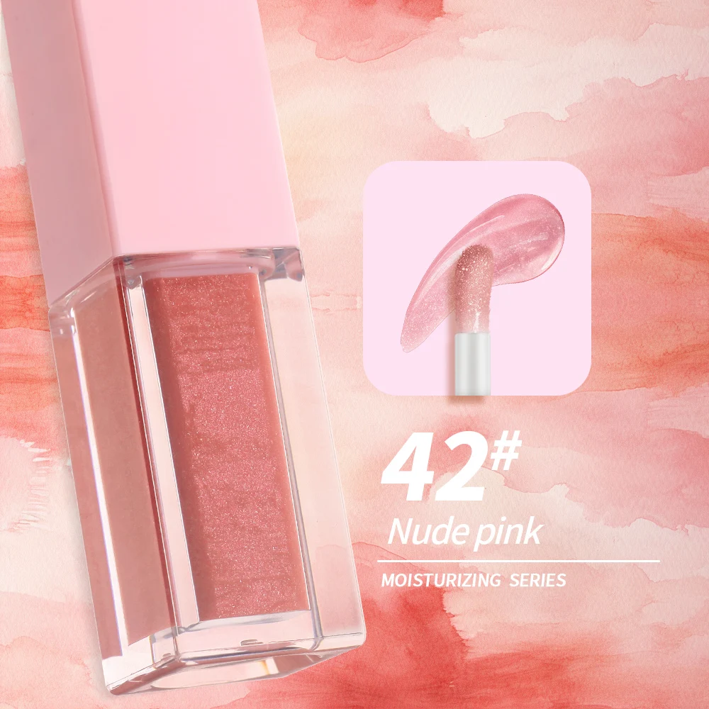 42 colors lip oil  Custom Logo Vegan Makeup Lip Care Oil Vegan Moisturizing Lasting Hydrating Plumping Lip Oil
