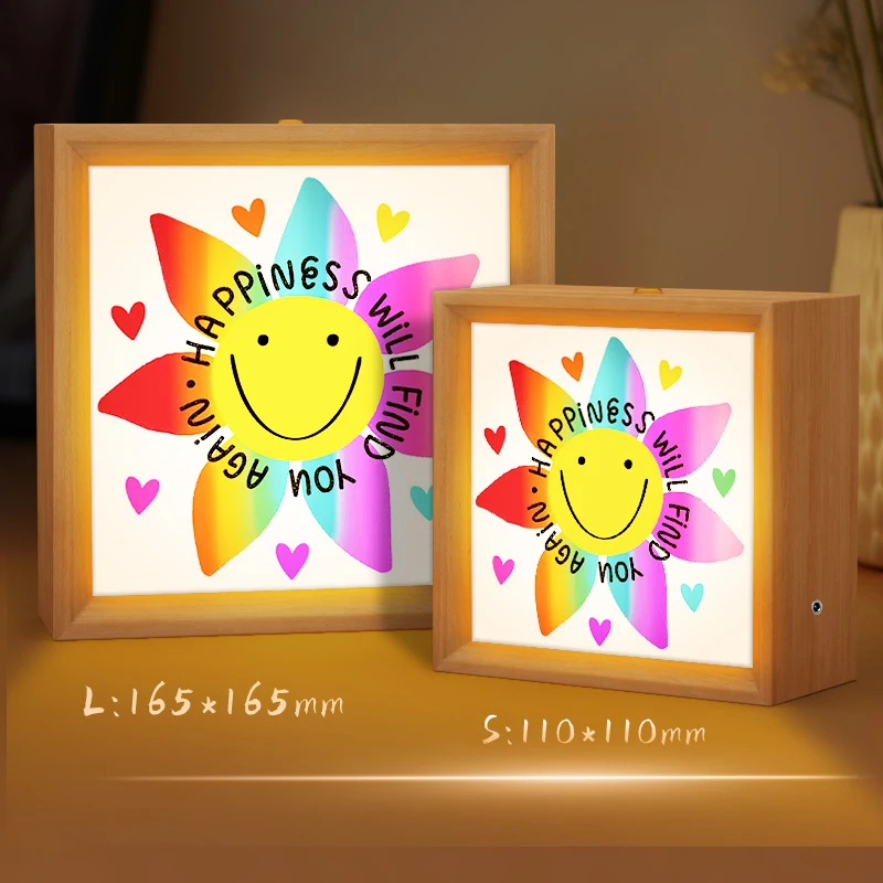 USB Charging LED Photo Frame Light Emitting Deco Art Framed Wall Wholesale Paintings and Lighting Decorations