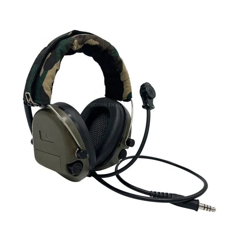 Custom Outdoor Professional Grade Anti-noise Walkie-talkie Removable Earmuffs Hunting Headphones