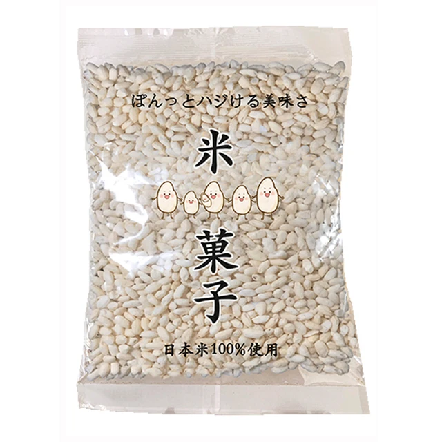 Japanese traditional simple sweetness puffed rice grain snack Japanese meal