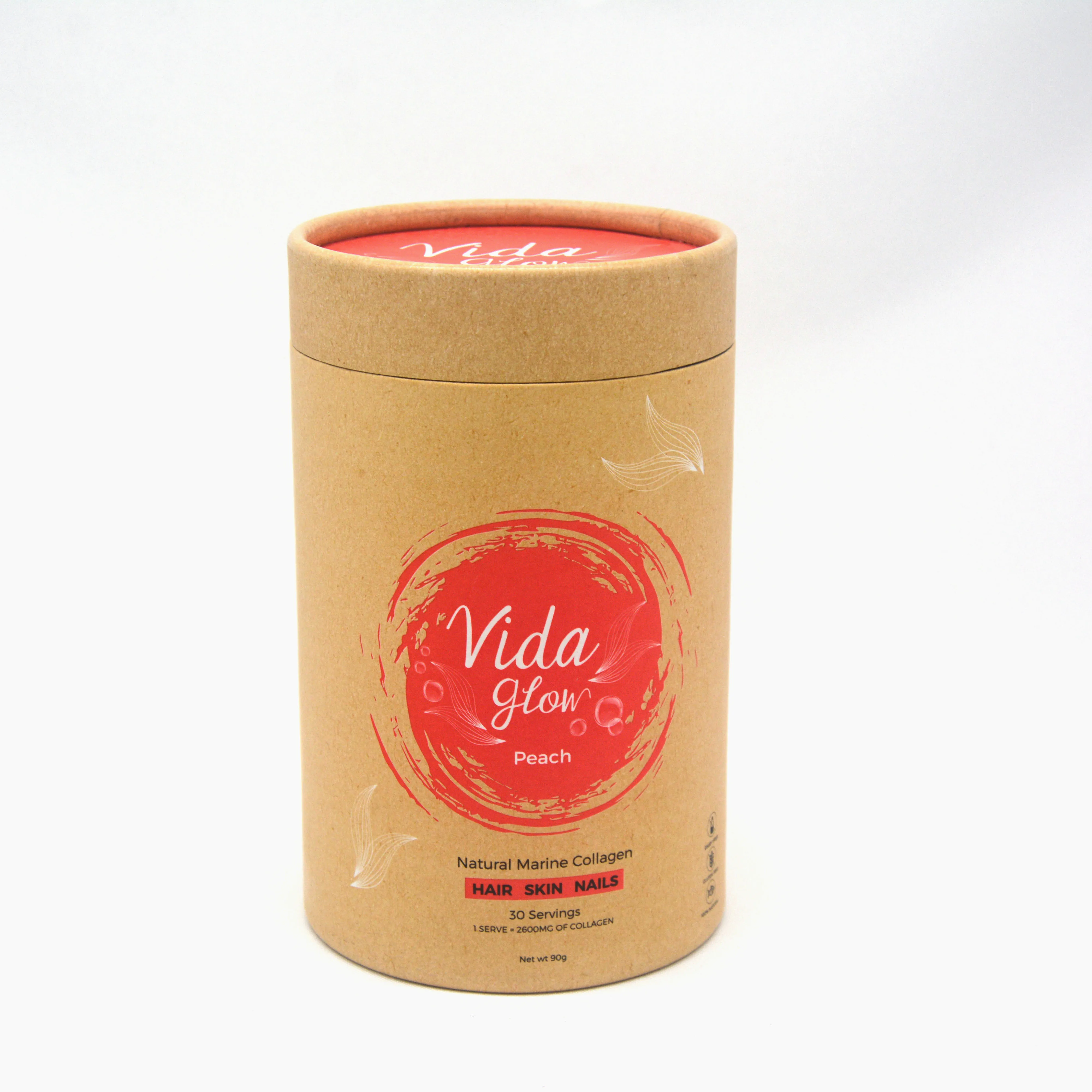 Custom Protein powder packaging for retail solutions Eco-Friendly Packaging cardboard tube Tea Coffee Bean Oats Paper Tubes