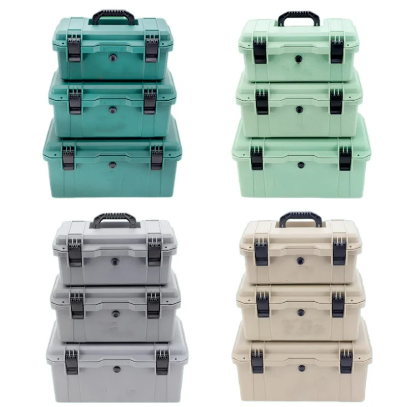 Portable Container 2 Layers Tools Case Detachable 19 Inch Plastic Tool Box Storage With Handle Two Layer Tray Kit Toolbox