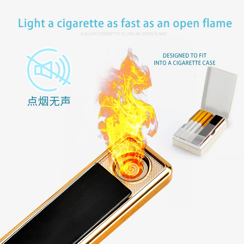 YQ 016 thin touch rechargeable flameless electronic cigarette usb lighter