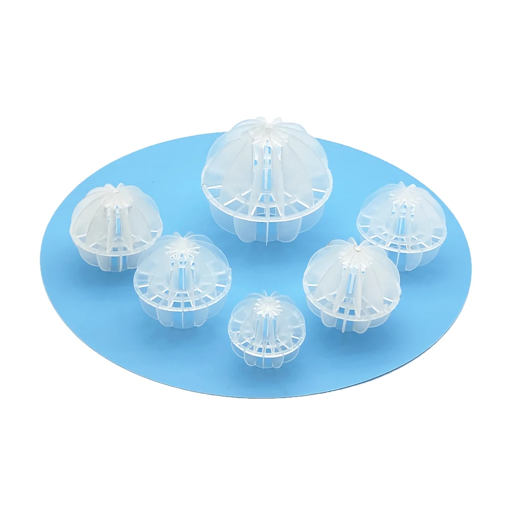 PP PE polyhedral filler Plastic Polyhedral Hollow Ball For Wet Scrubber Filter